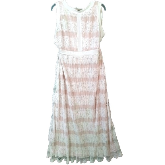 candalite Dresses & Skirts - $90 NWOT CANDALITE lace overlay‎ maxi sleeveless dress XL creme white lace